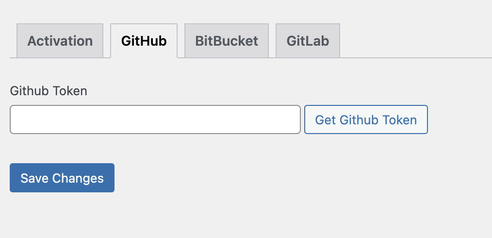 GitHub token setup