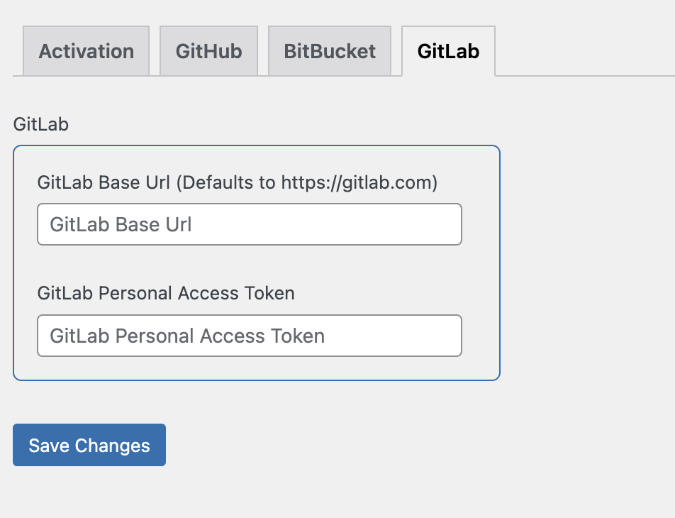 GitLab token setup