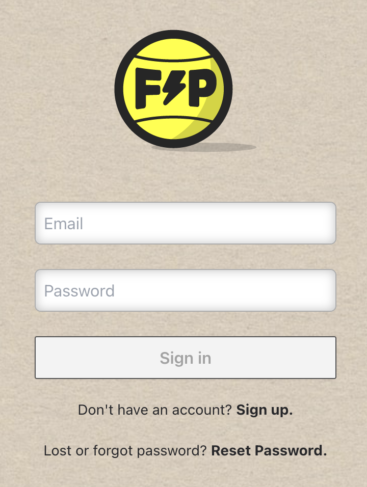 Reset password link on sign in page